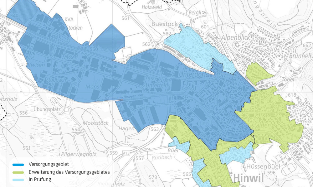 EZL Versorgungsgebiet Hinwil